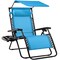 Best Choice Products Folding Zero Gravity Recliner Patio Lounge Chair w/ Canopy Shade, Headrest, Tray